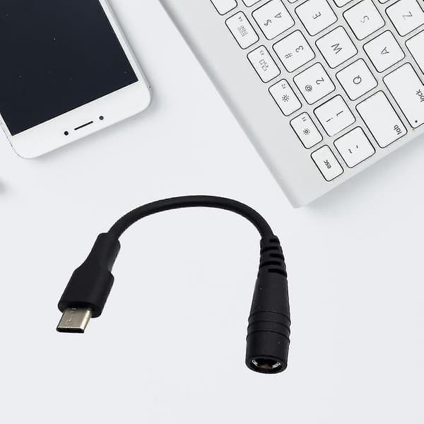 Computeropladerkonverter DC5.5x2.1mm til Type-c Hanstik Strømstik