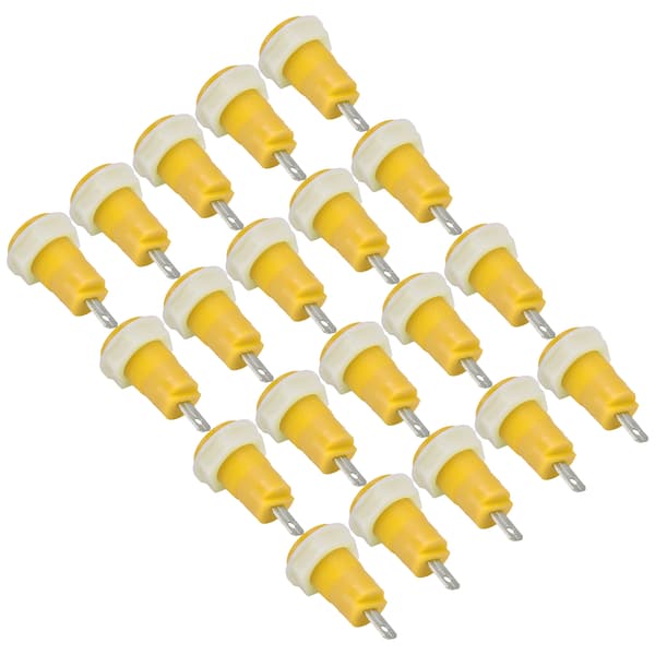 20 stk. Bananstik Binding Post Adapter Messing Svejsning Jordforbindelse Terminal 4mm 1KV 32A Gul