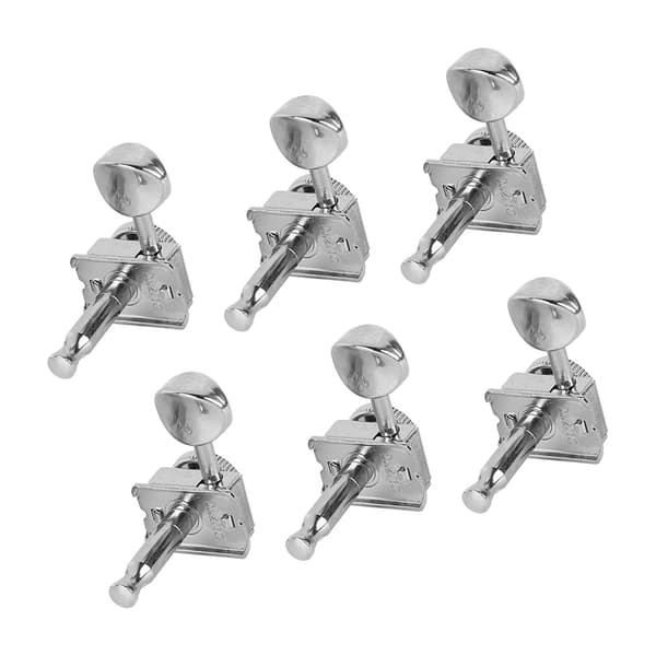 6PCS Gitarrstämskruvar Höger Halvslutna Strängstämskruvar Maskinhuvuden Gitarrtillbehör med Mutter och Skruv