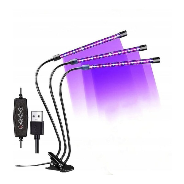 Plant Light, Plant Grow Light with Stand, 80 LEDs Plant Horticultural Grow Light Flowering 3 Heads Full Spectrum Growth