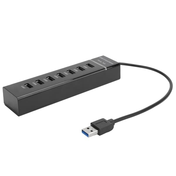 USB 3.0 Hub 7 Port Splitter Blå LED-indikator Hög Hastighet 5Gbps BYLP107 DC 5V