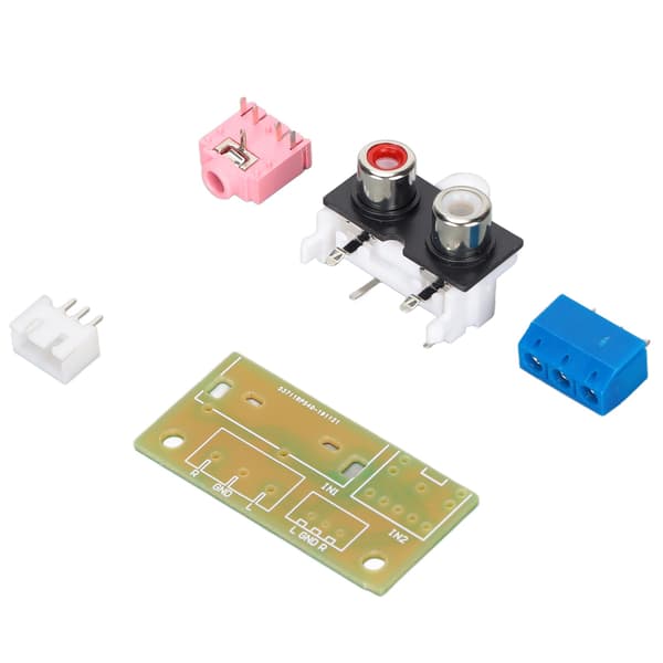 Lydindgangs- og udgangsadapterkort Ledningsplade 3,5 mm stikdåse PCB-terminalblok