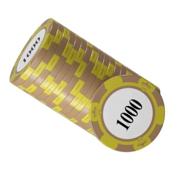 20 st Professionella Pokerchips Set Tydlig Utskrift Stora Siffror Brädspel Räkneskivor 1000