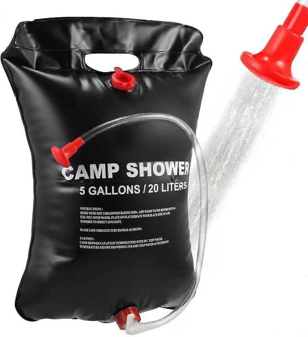 Campingdusj Solar, 20l Solardusjpose Bærbar Campingdusj Solardusj Med Dusjhode Campingdusjpose-God