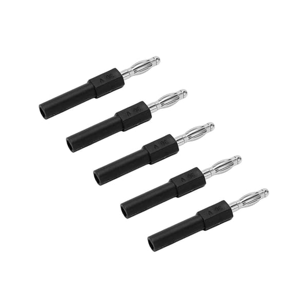5 stk. 4 mm til 2 mm bananstikadapter Sort Stærk forbindelse God ledningsevne