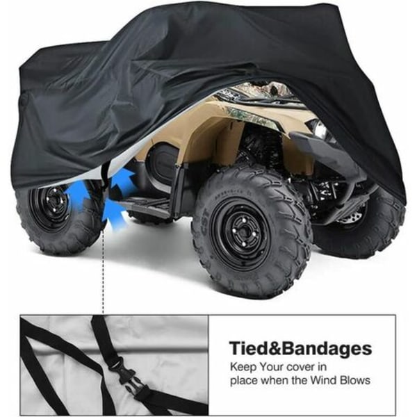 Cover moottoripyörän Quad ATV Outdoor Anti-UV XXXL Musta -