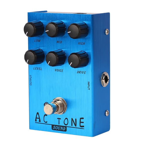 Elektrisk guitar effekt drive pedal effektor, der simulerer guitarforvrængning og overdrive-effekter AN 33 Blå