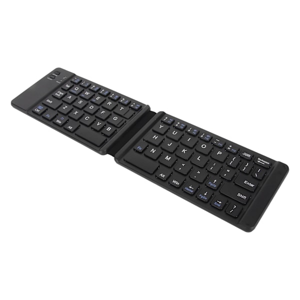 Foldbart Bluetooth-tastatur, slankt, bærbart, trådløst, Windows 7 8, tablet, notebook, mobiltelefon, sort