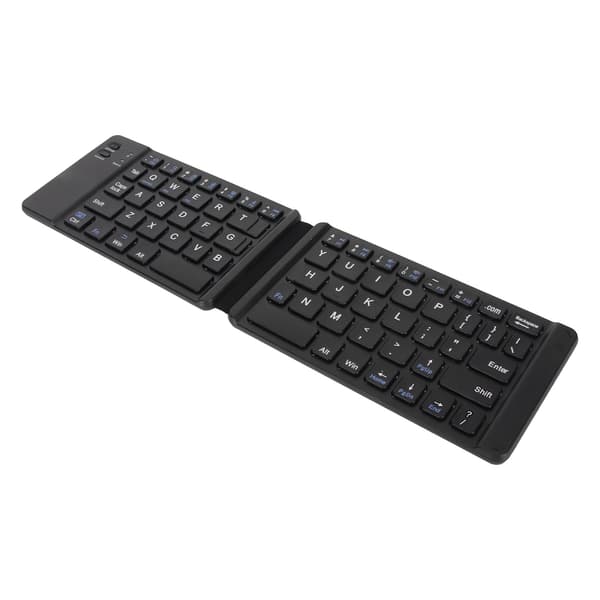 Vikbart Bluetooth-tangentbord, smalt, bärbart, trådlöst, för Windows 7 8, surfplatta, notebook, mobiltelefon, svart