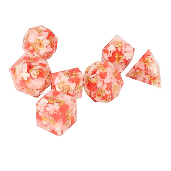 D6 Resin Polyhedral Tärningar Hög Balans Klart Nummer Rollspel Tärningar