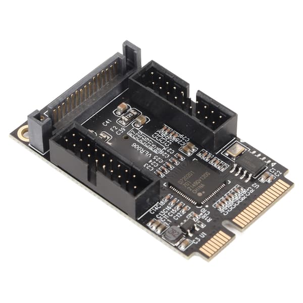 Mini PCIE til USB 3.0 Adapter 4 Port 19Pin Udvidelseskort med SATA Opladningsinterface til Windows og OS X
