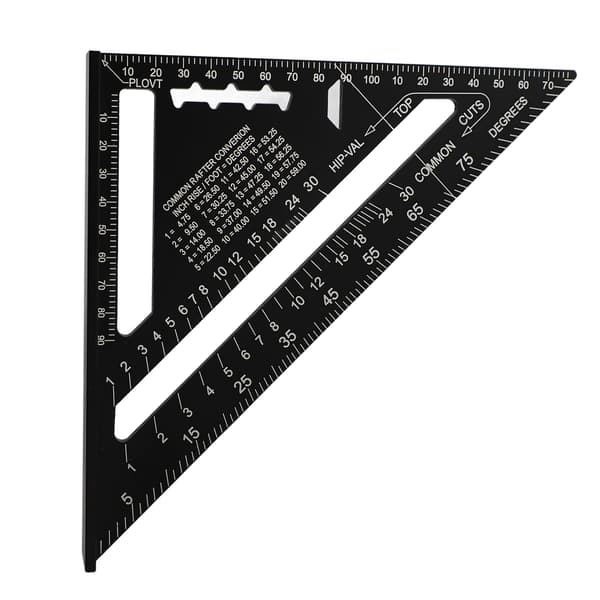 Gitarr Action Gauge Triangel Linjal Svart Noggrann Träbearbetning Snickare Triangulär Linjal