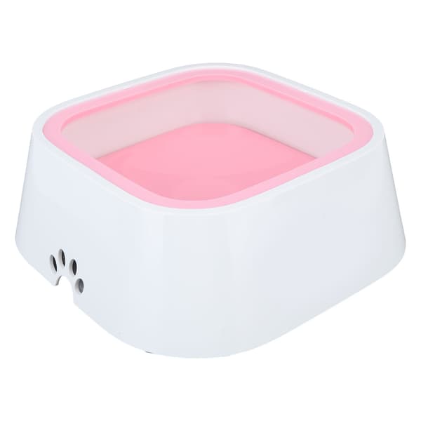Pink Stor Hundevandskål Langsom Foder Splash Proof Skridsikker Rejseskål til Kæledyr til Katte