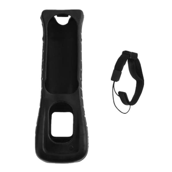 Wii Remote Controller Silikone Beskyttelsesetui med Håndledsrem