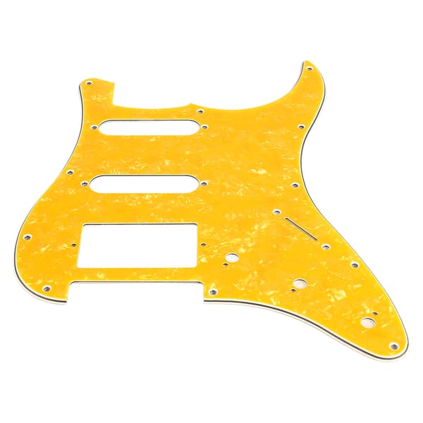 Elgitarr Plektrumskydd PVC Plastskydd Repskydd Frontplatta Panelöverdrag Instrumenttillbehör Gul Pärlfärg GSSH64