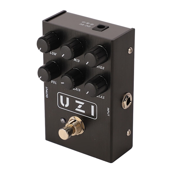 Elgitarr Effekter Drive Pedal Effektor Simulerar Gitarr Distortion och Overdrive Effekter AN 35 Svart