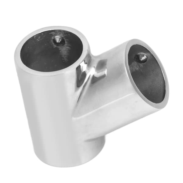 Bådrørforbindelse Gelænder Gelænderbeslag 60° 3-vejs rustfrit stål tilbehør Højre Φ22mm (7/8in)