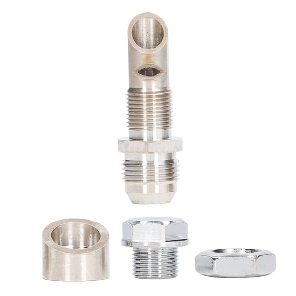 EVAC Scavenger Kit Rustfrit Stål Universal 10AN Studs M18 Vinklet O2 Studs M18x1.5 Vakuumprop