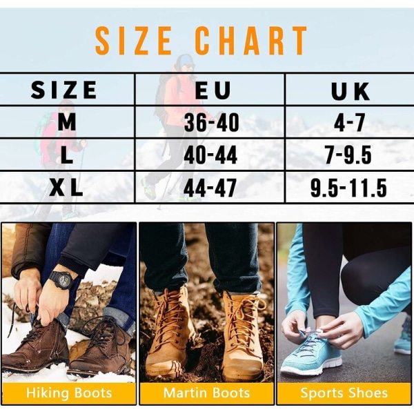 Størrelse S (30-34) 2-delt sneskobetræk til snevandring, jogging, bjergbestigning, vandreture. Fantastisk til udendørs, sport