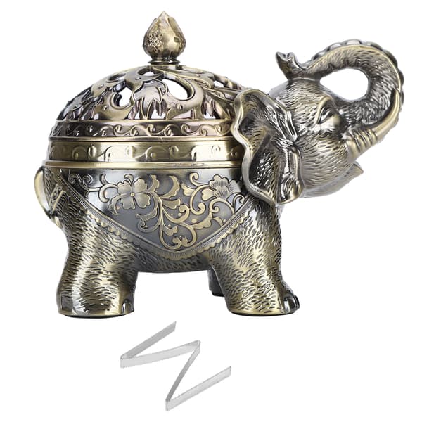 Brons Elefant Rökelsebrännare Aromaterapi Dekor för Vardagsrum Entré Sovrum