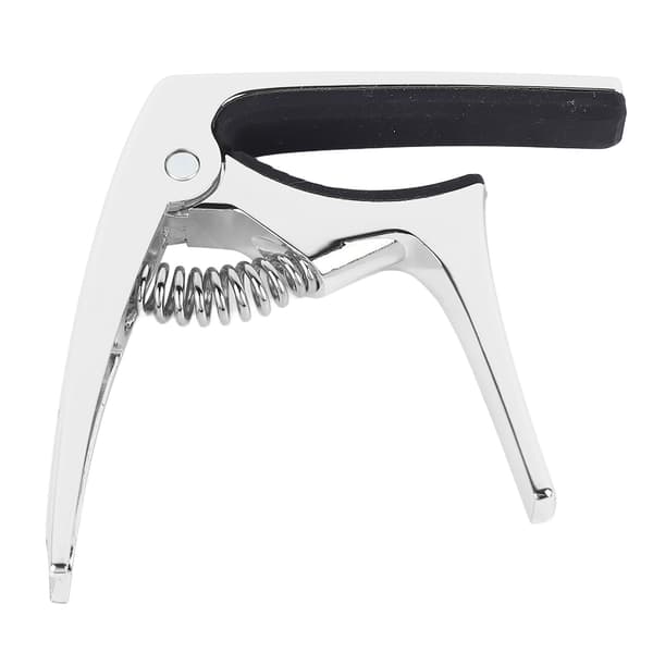 Gitarr Capo Metall 3 i 1 Bärbar för Akustiska Elgitarrer Ukulele Tillbehör Silver