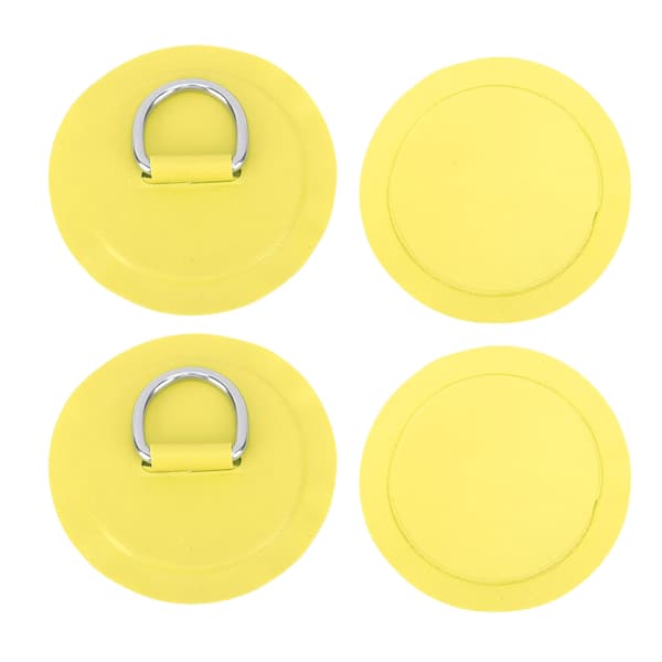 Letvægts D Ring PVC Patch til Oppustelig Båd Surfbræt Stand Up Paddleboard 4 Pak Gul