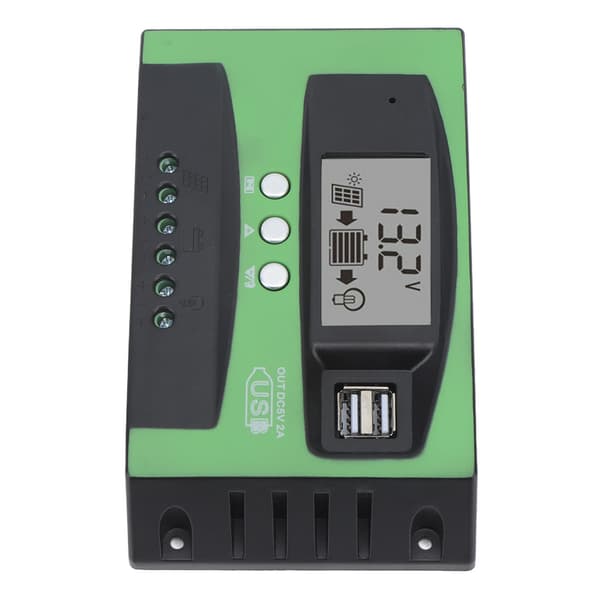 MPPT Solar Charge Controller 12V 24V 10A Dobbelt USB-port til hjemmeindustriel kommerciel brug