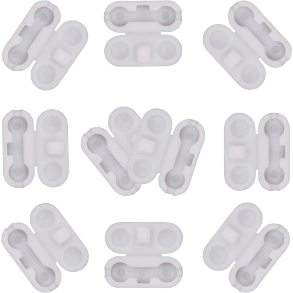 Hvide plastikkædeforbindelser til perlekæder til rullegardiner og vertikale persienner (pakke med 10) (kæde medfølger ikke)