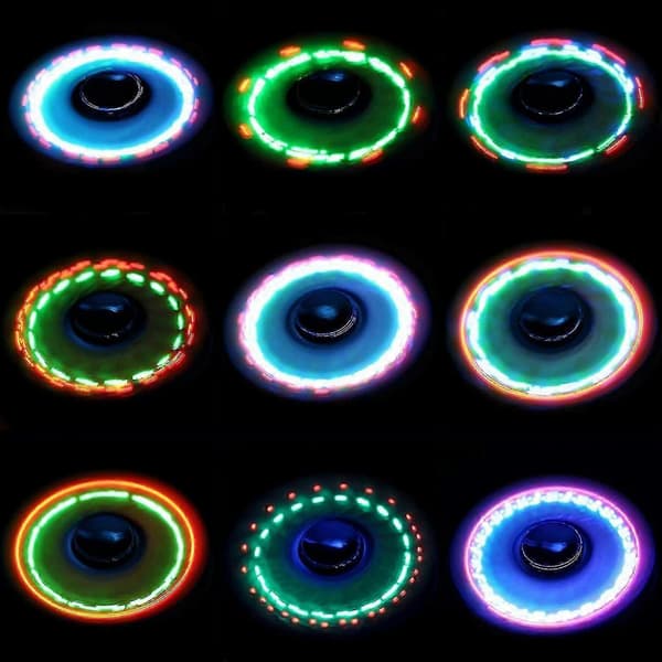 6-pak LED-lysende Fidget Spinners til ADHD og angstlindring