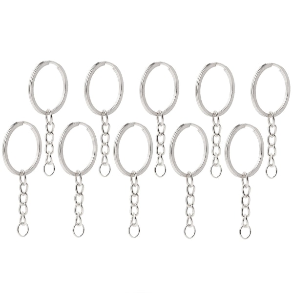 10 kpl metalliset tyhjät avaimenperät jaetut avaimenperärenkaat itse tekemät avaimenperätarvikkeet