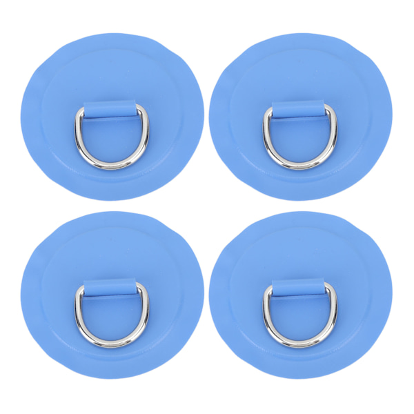 4 stk. D-ring PVC rund stærk rustfri stål D-ring pad til båd flyde paddle board blå