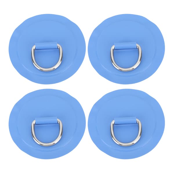 4 stk. D-ring PVC Rund Sterk Rustfritt Stål D-ring Pad for Båt Flyte Padlebrett Blå