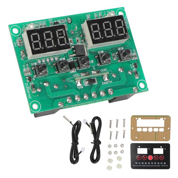 220V Digital Display Dobbelt Relæ Temperaturregulator Termostat Modul HWW1012