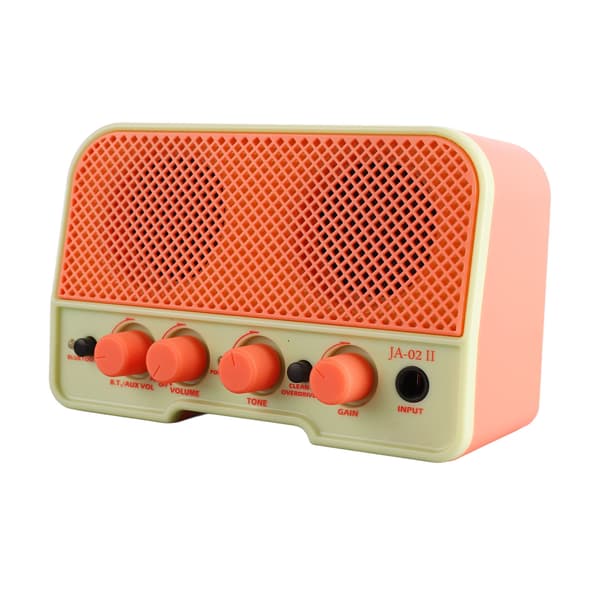 Elgitarrförstärkare Ren Overdrive Dubbla Kanaler AUX Bluetooth för Spel Rosa