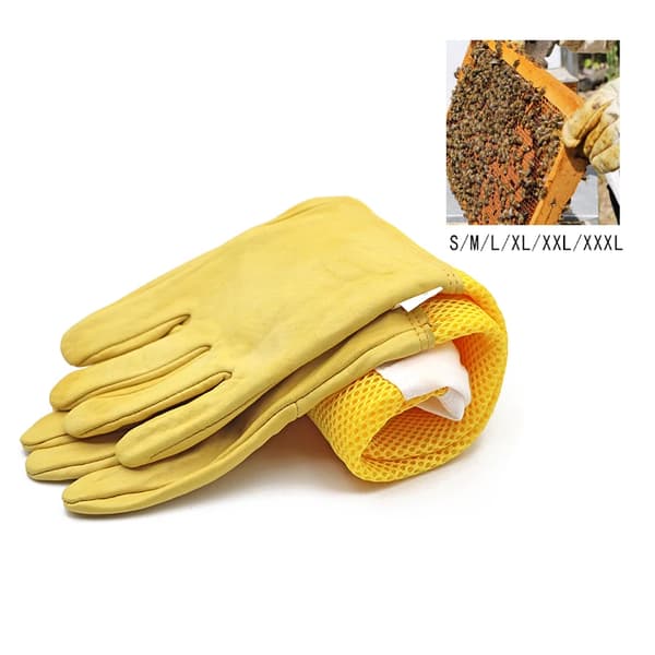 Beekeeper Gloves Protective Sleeves Ventilated Professional Anti Bee for Beekeeping Beekeepers Prevent Beehive Tools XL
