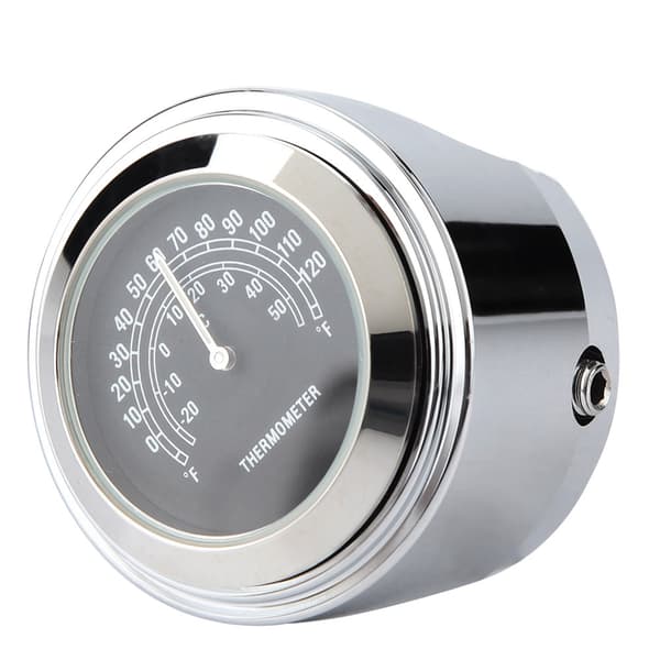 22mm 25mm Vandtæt Motorcykel Styr Termometer Sort