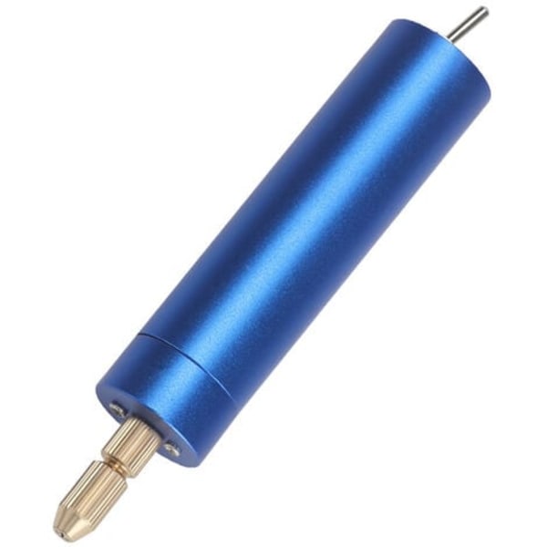 DC 5V Mini USB elektrisk boremaskine Elektrisk håndborefilm håndboremaskine, (blå+USB datakabel+nøgle+tre bor)