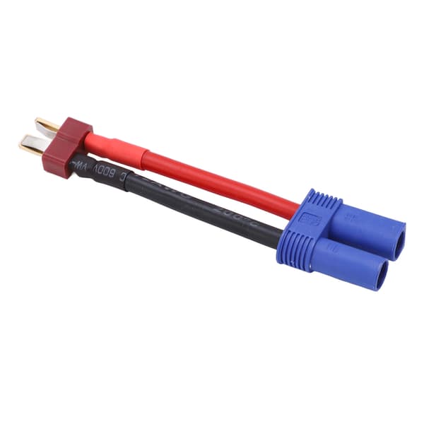 T-formet hannplugg til EC5 hunadapter 93mm 12AWG RC Bil Flymodell