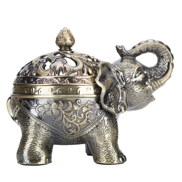 Bronze Elefant Røgelsesbrænder Aromaterapi Dekoration til Stue Entré Soveværelse