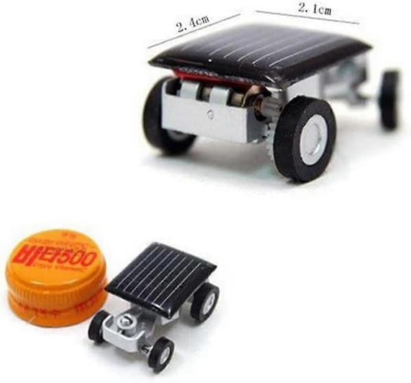 Mindste Mini Bil Solenergi Legetøjsbil Racer Pædagogisk Gadget Børnelegetøj Solenergi Legetøj Sort