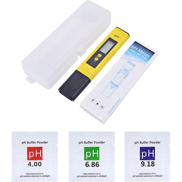 Elektronisk Ph Meter Tester, Hög noggrannhet Mini Vattenmätare Kvalitet Ph Pen Lcd