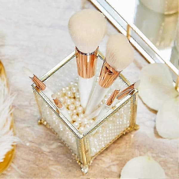 2025 Cosmetic Brush Holder, Space-Saving Retro Style Makeup Storage for Cafe and