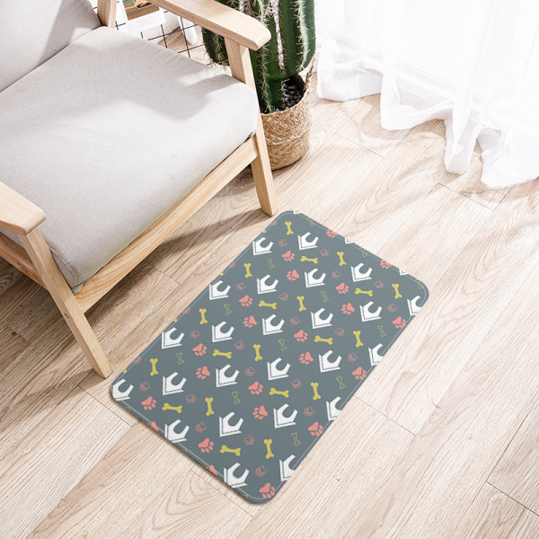 Halkfri absorberande golvmatta för husdjur, golvmatta för kök, badrum, 40*60 cm, D,