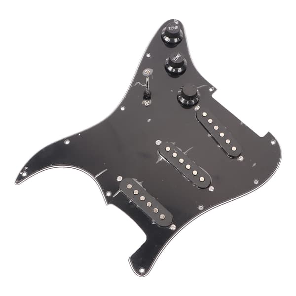 Elgitarr Pickup Single Coil Klart Ljud 11 Hål Förkopplad Pickup Ersättning Svart