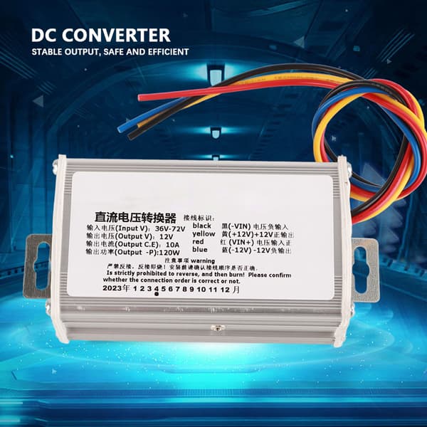 36V 72V til 12V DC Konverter Step Down Strømforsyningsmodul 10A 120W