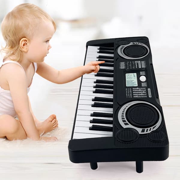 Elektrisk klaver til børn Begynder Elektronisk musiklæring Keyboard Bærbart tidlig uddannelsesinstrument med noder 37 tangenter 2 tilstande