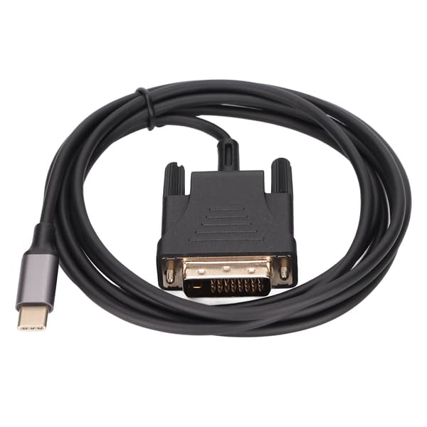 USB C 3.1 til DVI Kabel 190cm 74.8in Klar Stabil Type C til DVI Adapter til MacBook TV Smartphone