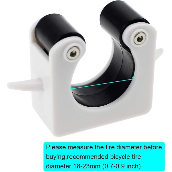 2-pakkainen pyörän seinäteline ripustuskoukuilla pysäköintiin - musta - sisä- ja ulkokäyttöön - helppo asentaa (sopii halkaisijaltaan 18-23 mm polkupyörän renkaille)