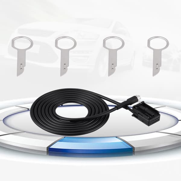 6000 CD MP3 Audio Input Aux Kabel Adapter til Ford Focus Mondeo med Fjernelsesværktøjsnøgler