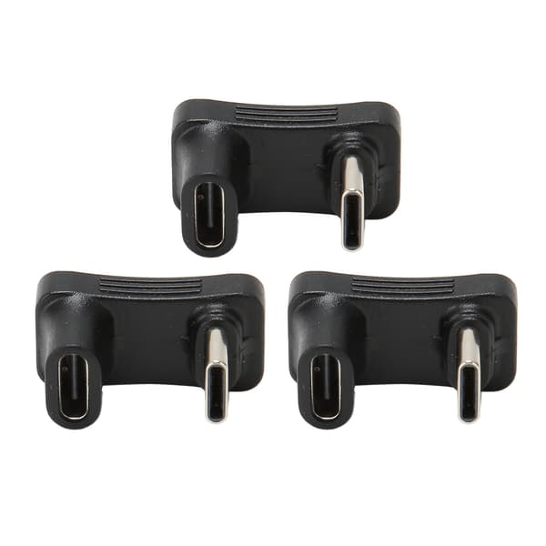 3 stk. USB C Han til Hun U-formet Adapter 100W 10Gbps 4K 180 Grader til Telefon Laptop PC